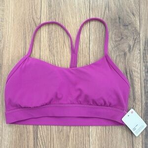NWT Lululemon Flow Y Bra Nulu In Vivid Plum Size 8